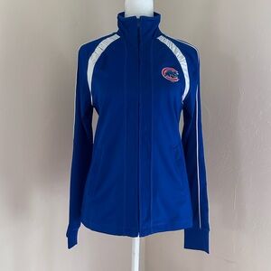 MLB Chicago Cubs Women's Royal Blue and White Track Jacket